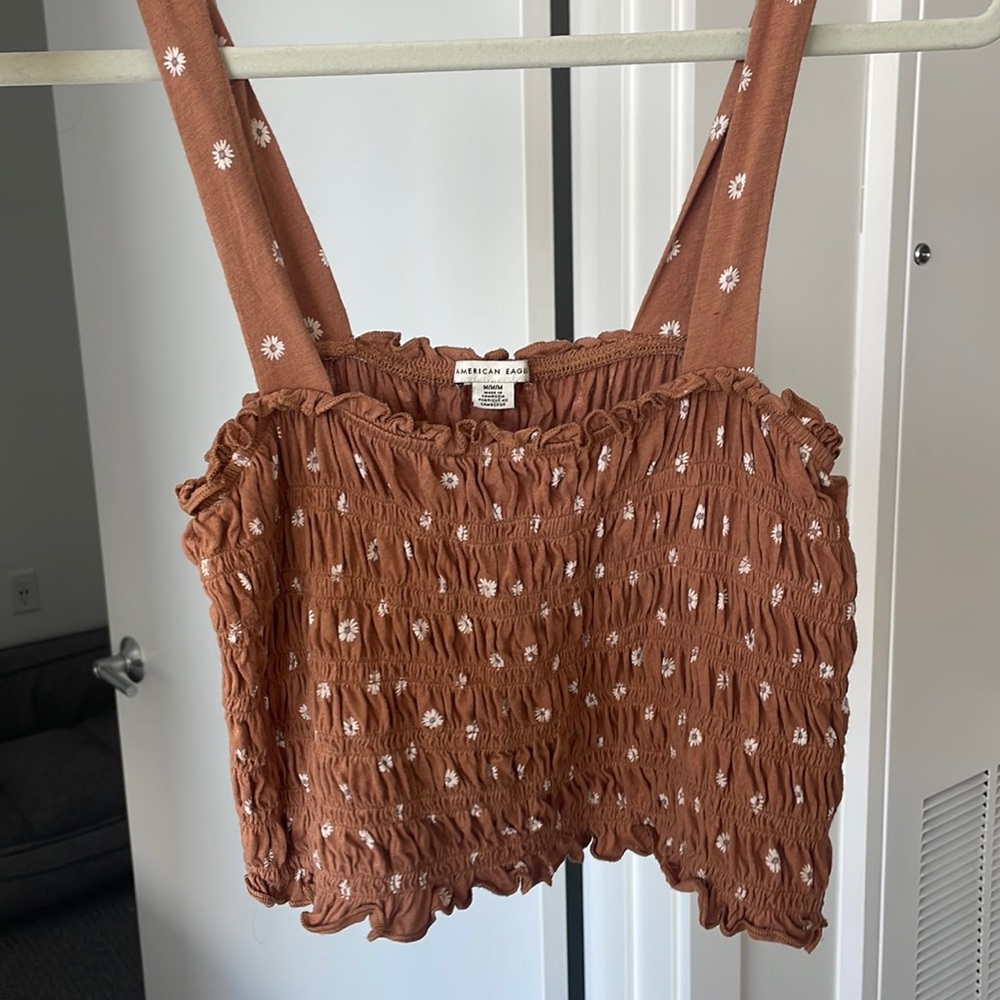 American Eagle ruched tank top